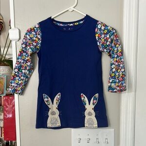 Girls Mini Boden Bunny dress size 5-6 year